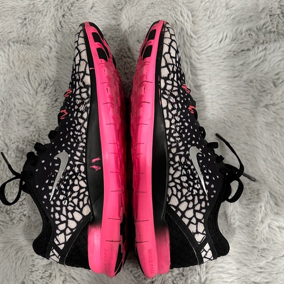 Nike Women's Free 5.0 TR Fit 5 Print Black Pink - Sz 8 - Picture 6 of 10